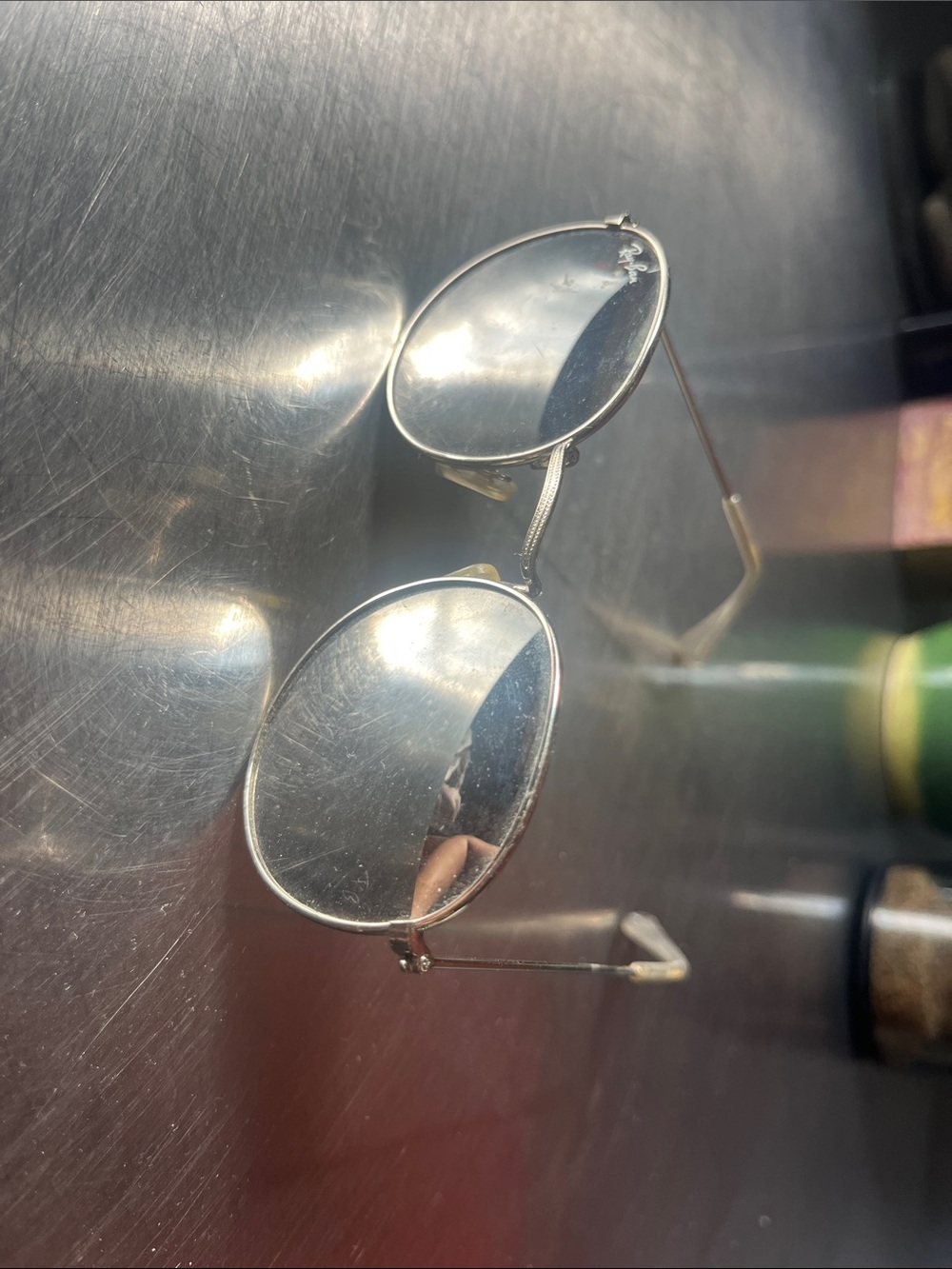 Classic Round Metal Frame Sunglasses - Silver